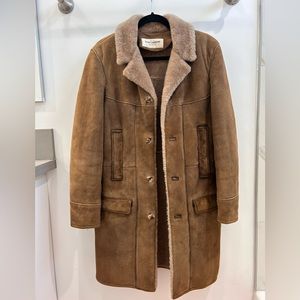 Authentic Saint Laurent Paris Brown Shearling Coat